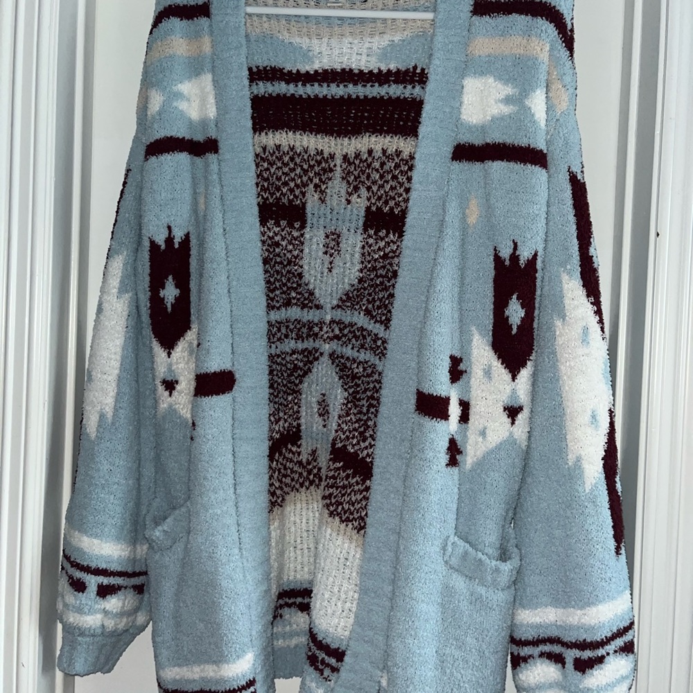 A thick soft cardigan.